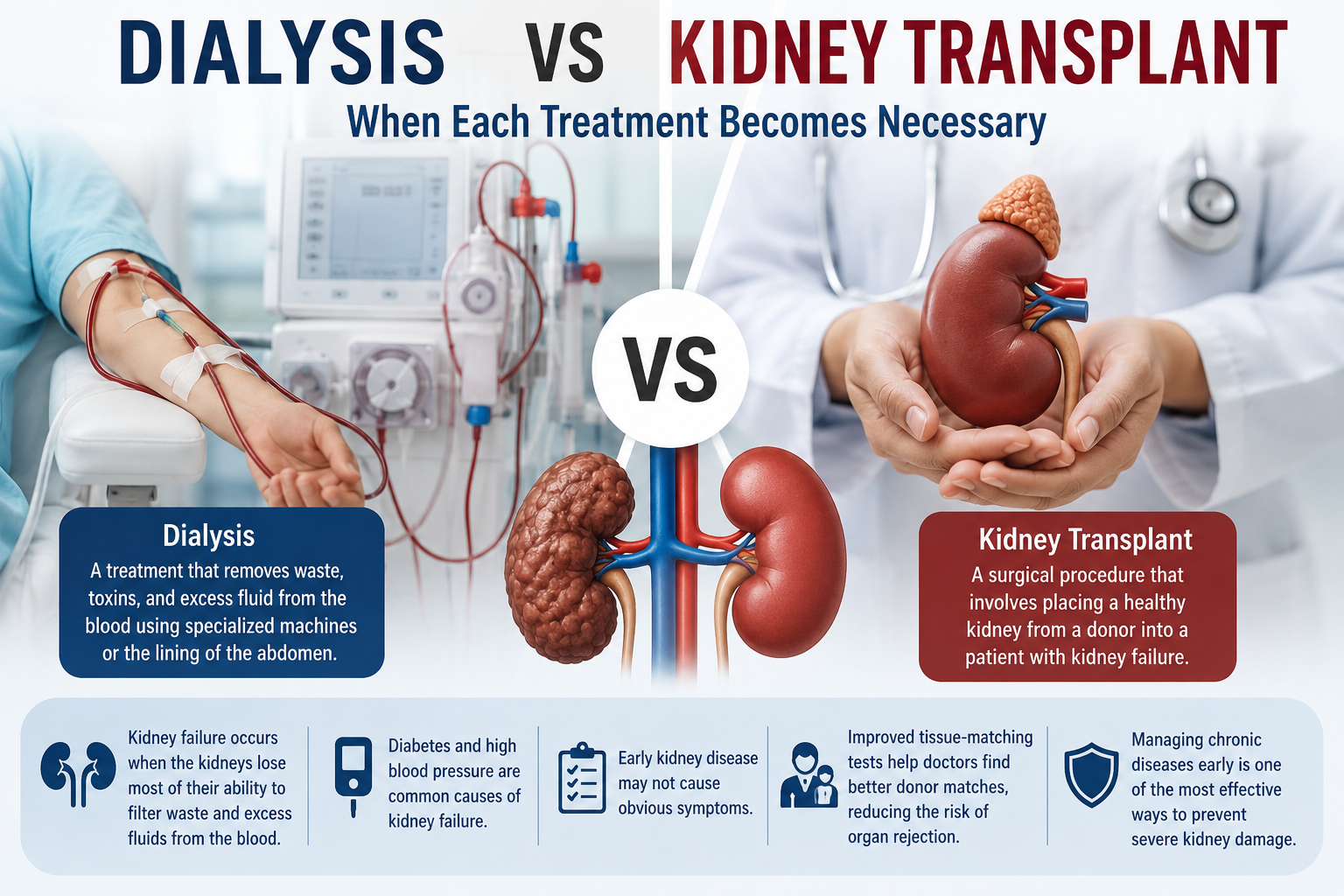 Dialysis vs Kidney Transplant: When Each Treatment Becomes Necessary